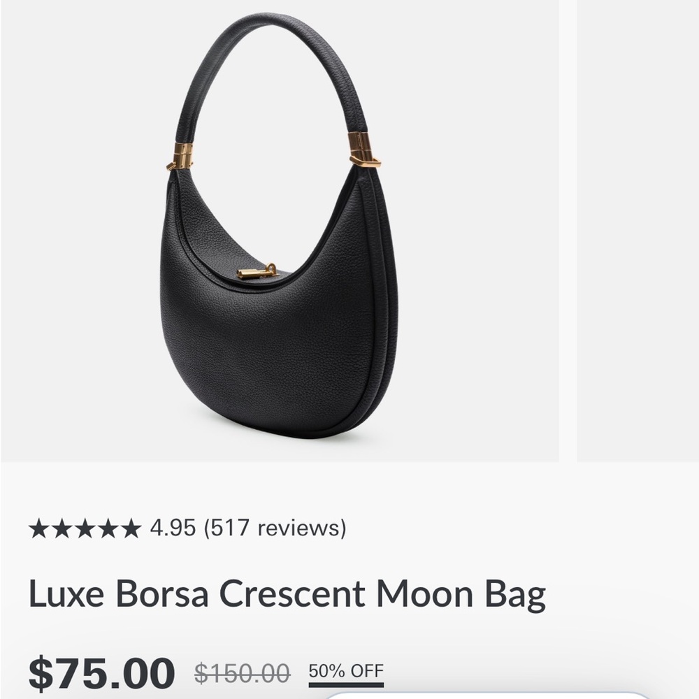 Luxe Borsa Crescent Moon bag